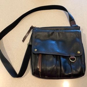 Fossil Brand Morgan Traveler Black Crossover Bag
